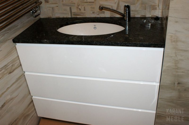 Szafka łazienkowa — MDF, lakier połysk — zdjęcie 4