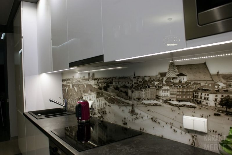 Kuchnia — lakier połysk z grafiką — zdjęcie 3